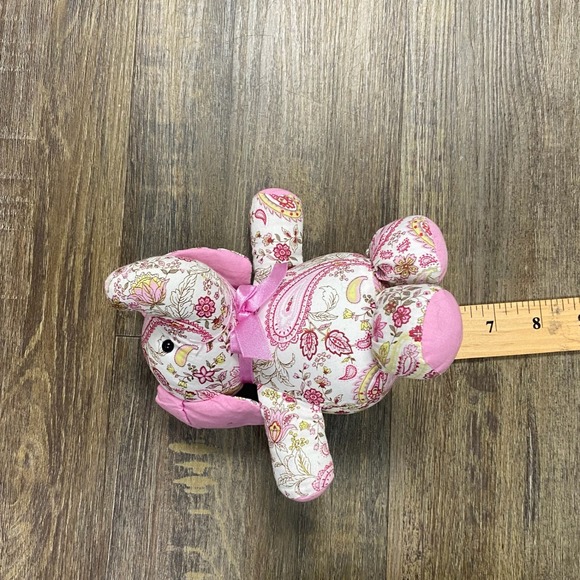 NaRaYa Pink Floral Paisley Elephant Stuffed Animal Plush Toy Rare Soft Kids Gift - Picture 7 of 8